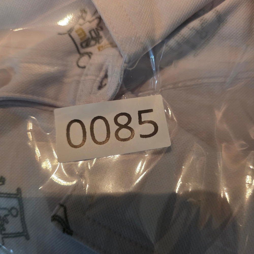 TRAVIS MATHEW TRULY HARD SELTZER GOLF POLO WOMENS LARGE WHITE AOP DRINK COLLAB - Picture 10 of 10